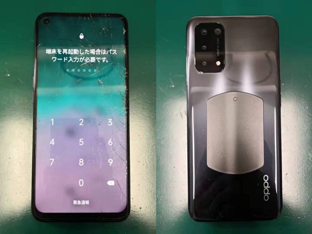 oppo 画面割れ